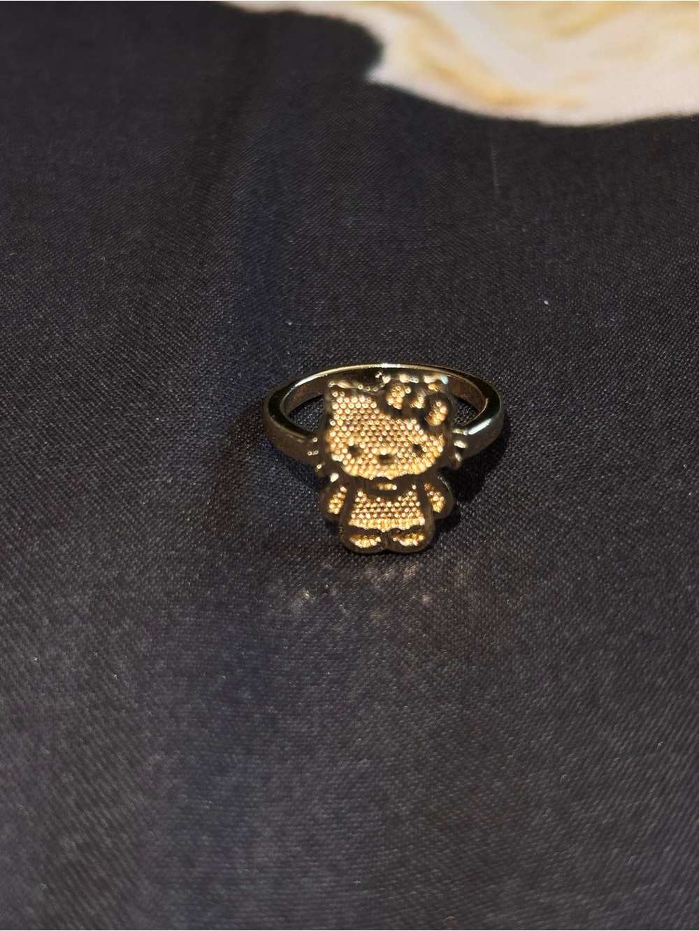 Hello Kitty Gold Plated Ring - Size 6 & 7 available